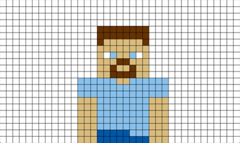 Minecraft Steve Pixel Art | Pixel art, Minecraft pixel art, Lego art