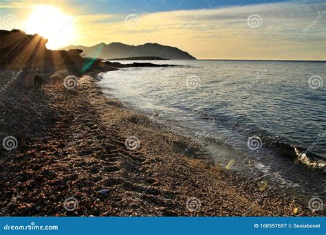 Sunrise on Isla Plana Beach in Cartagena, Murcia Stock Image - Image of happiness, weather ...