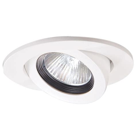 Halo 3 in. White Recessed Ceiling Light Trim with Adjustable Gimbal ...