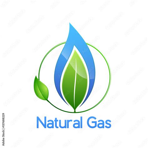 Natural gas logo, isolated on white, vector Stock Vector | Adobe Stock