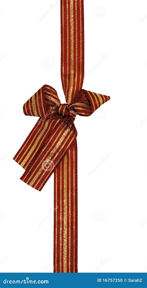 Maroon And Gold Gift Ribbon And Bow - Isolated Stock Photo - Image: 16757250