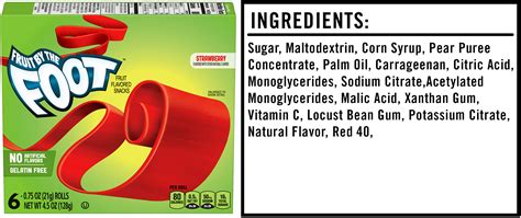 Fruit by the Foot Ingredients: A Stretched-Out Analysis