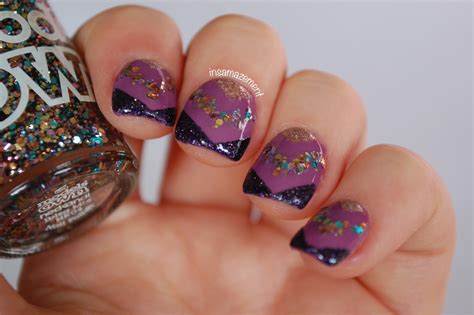 In SAMazement: Autumn Glitter Zig Zag Nail Art Tutorial