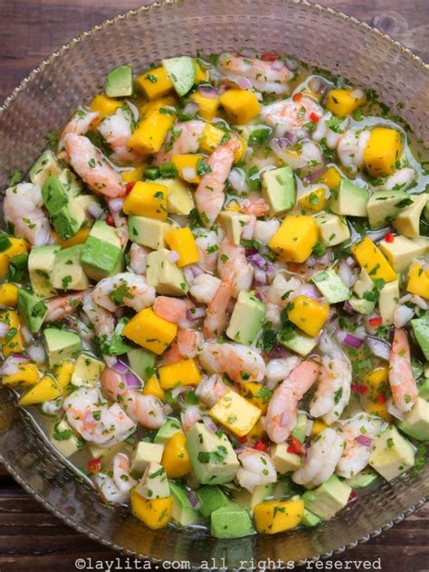 Ceviche de camarón y mango {con aguacate} | Laylita.com – Recetas de Cocina