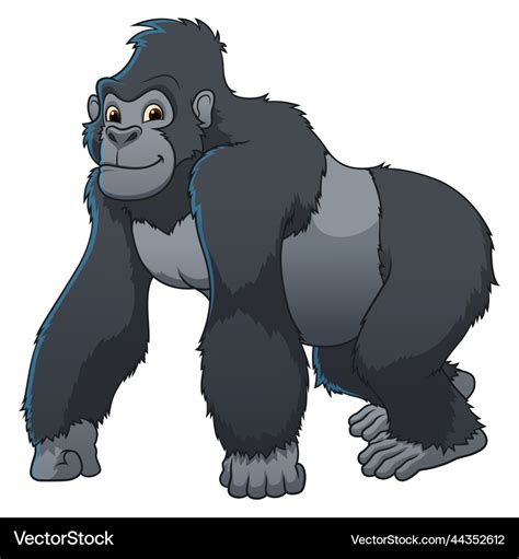 Gorilla cartoon animal Royalty Free Vector Image