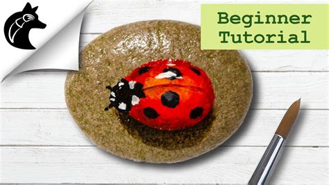 Rock Painting Tutorial For Beginners Ladybug - YouTube