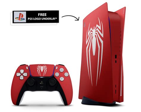 Red SpiderMan PS5 Controller & Console Skin Miles Morales | Etsy