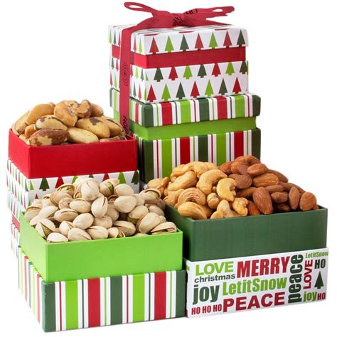 Oh! Nuts® Gourmet Nuts Gift Basket Tower | Christmas Holiday Fresh Gourmet Nut Assortment Gifts ...