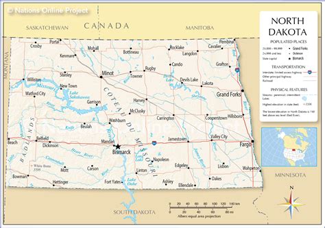 Map Of North Dakota With Cities And Towns - Loree Ranique