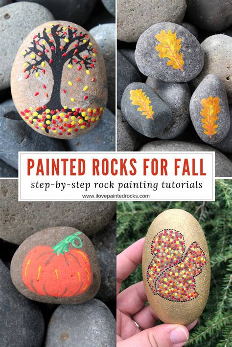 How to Paint a Pumpkin Rock: An easy fall rock painting idea! - I Love ...