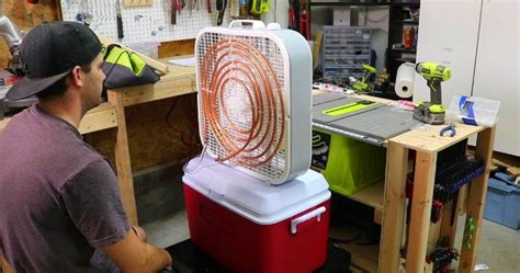 DIY/Homemade Air Conditioner - Using a Cooler & Box Fan