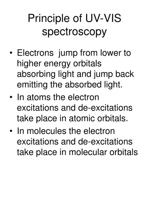 Uv Vis Spectroscopy Principle Principles Of Uv Vis Spectroscopy | The ...