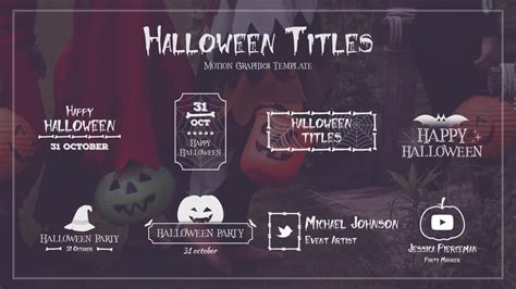 Halloween Titles - Motion Graphics Templates | Motion Array