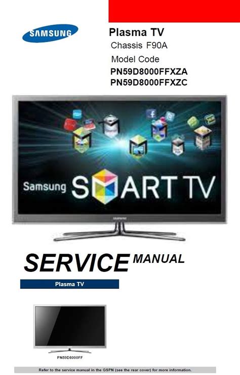 Samsung PN59D8000 PN59D8000FF Smart Plasma TV Service