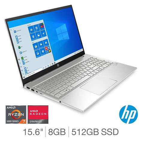 HP Pavilion, AMD Ryzen 7, 8GB RAM, 512GB SSD, 15.6 Inch L...