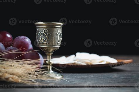 Concept of Eucharist or holy communion of Christianity. Eucharist is sacrament instituted by ...