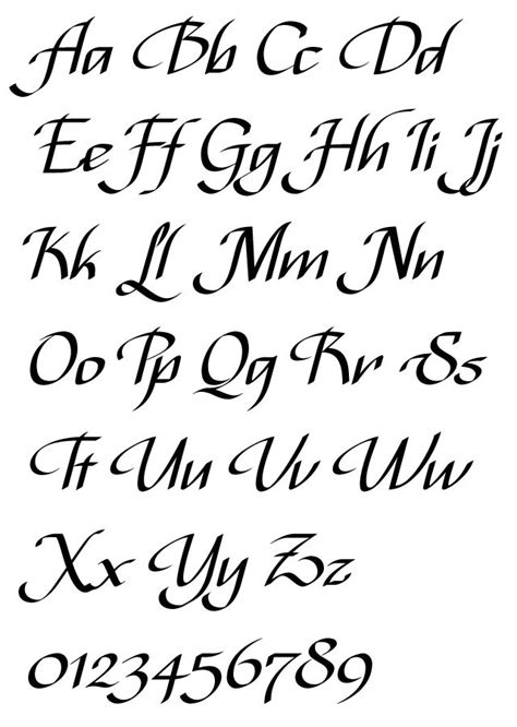 Alphabet Font Handwritten Alphabet For Text Calligraphy Script For Typography Hand Drawn Cursive ...