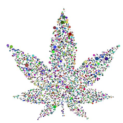 Circular Marijuana Leaf II Prismatic – PermaClipart