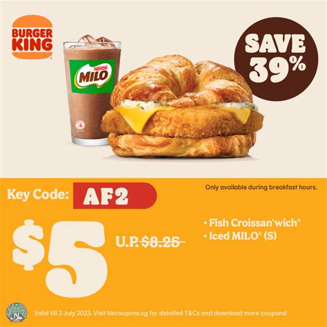 BURGER KING® Coupon Discounts up to 50% off Breakfast Menu