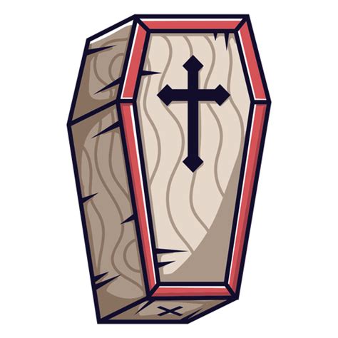 Coffin Icon Cartoon PNG & SVG Design For T-Shirts