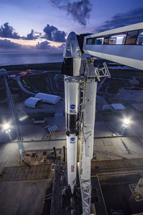 SpaceX Demo-2 Falcon 9 and Crew Dragon stand ready at historic Kennedy Space Center Pad 39A. : r ...