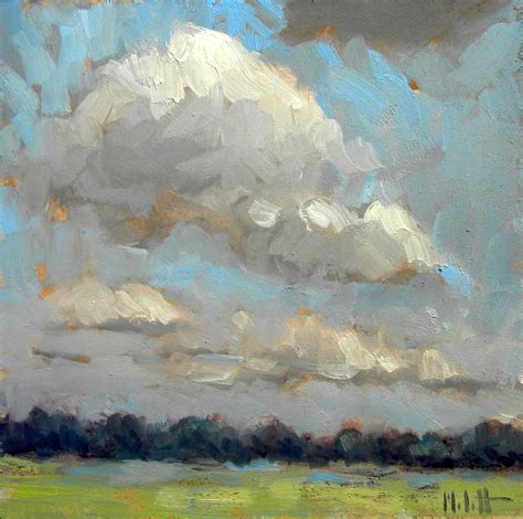 Heidi Malott Original Paintings: Impressionist Sky Clouds Landscape Daily Painting