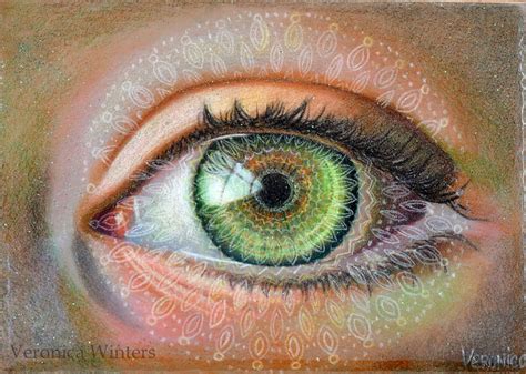 Green Galactic Eye – Veronica Winters Painting