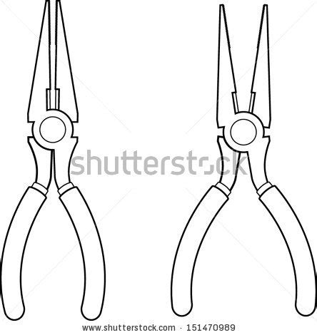 Needle nose pliers clipart - Clipground