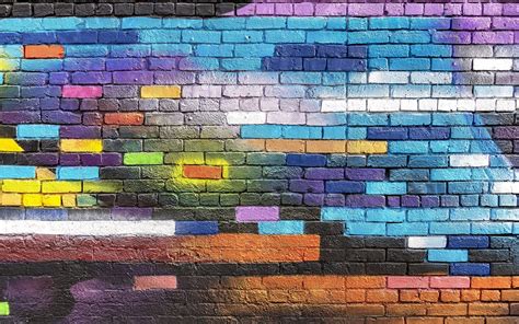 Desktop Wallpapers Texture Graffiti Made of bricks walls