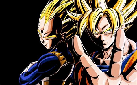 Super Saiyan Showdown: Vegeta & Goku HD Wallpaper