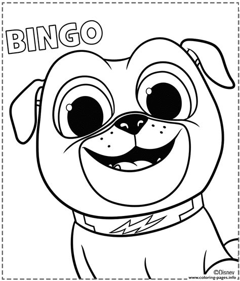 Puppy Dog Pals Bingo Coloring page Printable