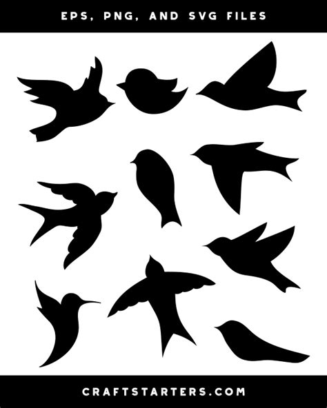 Simple Bird Silhouette Clip Art