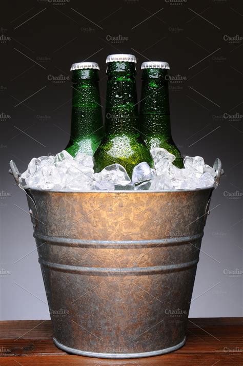 Bucket of Beer on Wood | High-Quality Food Images ~ Creative Market