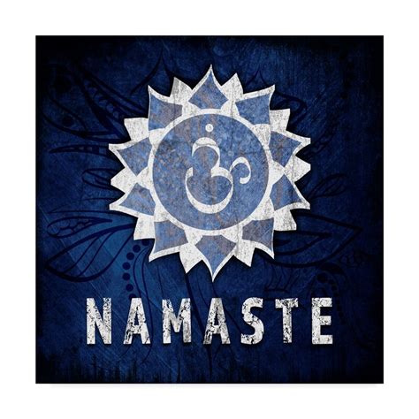 Trademark Art 'Yoga Symbol Namaste' Graphic Art Print on Wrapped Canvas | Wayfair