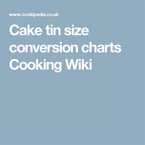 Cake tin size conversion charts Cooking Wiki Cake Chart, Cake Templates ...