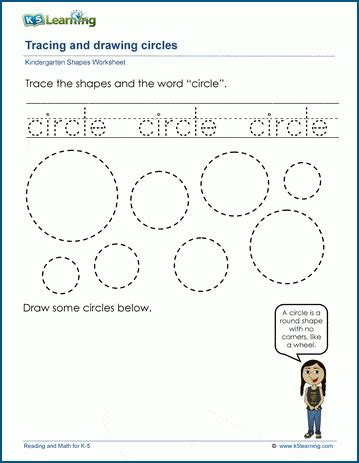 Drawing Shapes Worksheets for Preschool and Kindergarten | K5 Learning