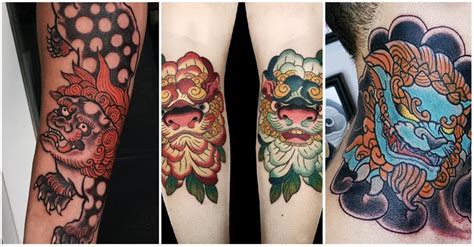 [UPDATED] 40 Distinguished Japanese Foo Dog Tattoos