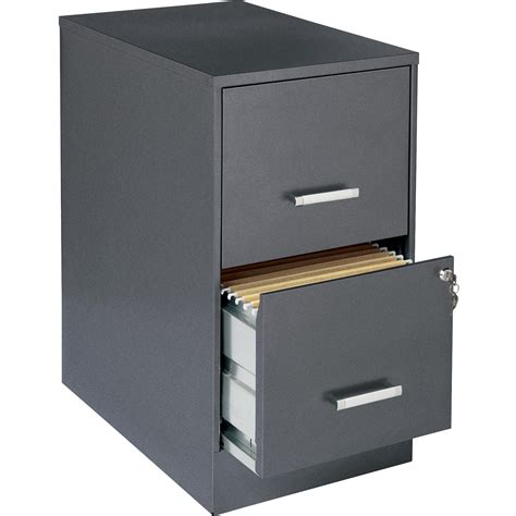 Lorell 2 Drawers Vertical Steel Lockable Filing Cabinet, Gray - Walmart.com