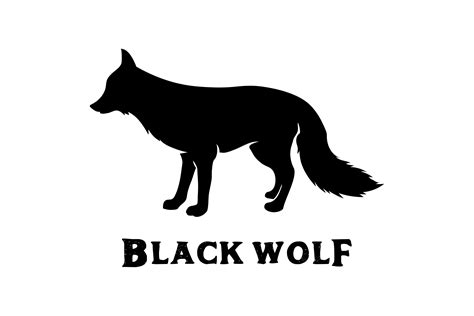 Black and White Logo - Wolf #18 Graphic by RANartLabs · Creative Fabrica