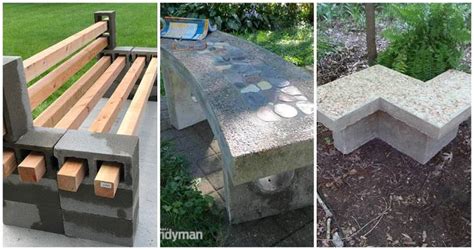 10 Simple DIY Concrete Bench Ideas To Make - DIY Crafts