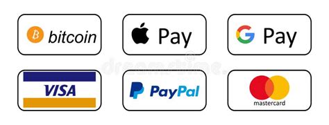 Payment Method Logos on a White Background Editorial Stock Image - Illustration of logos ...