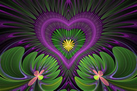 Fractal Heart 5 Digital Art by Sandy Keeton - Fine Art America