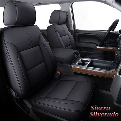 Buy Coverado Chevy Silverado GMC Sierra Seat Covers, Waterproof Leather Auto Seat Protectors ...