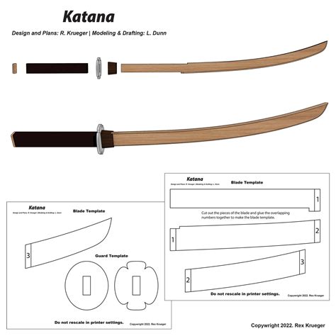 Katana Template Printable - Templates Printable Free