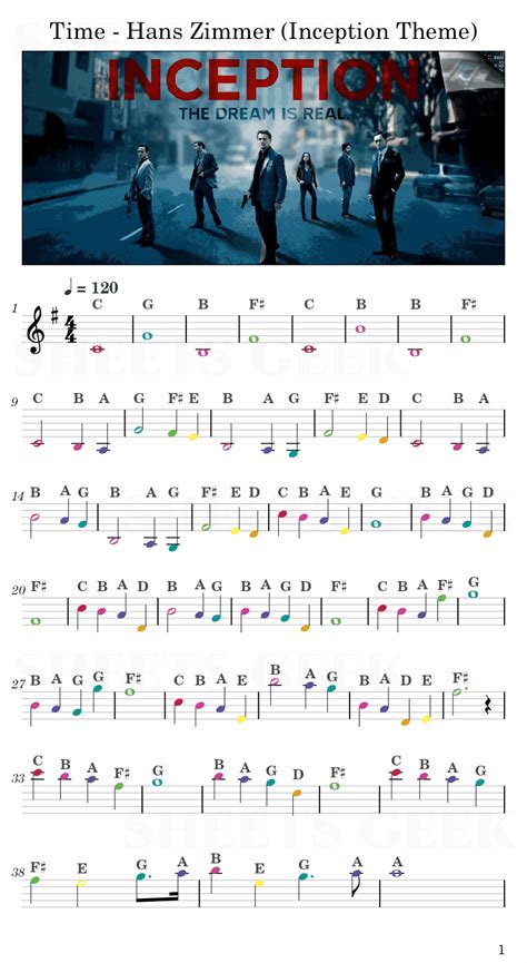 Time - Hans Zimmer (Inception Theme) | Easy Sheet Music