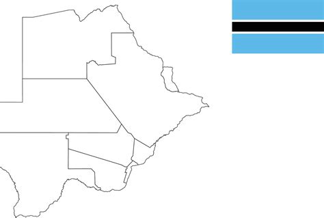 map and flag of Botswana 10199316 Vector Art at Vecteezy