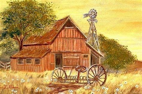 Barn - Windmill - Old Rake Poster by Kenneth LePoidevin | Barn painting, Barn art, Barn pictures