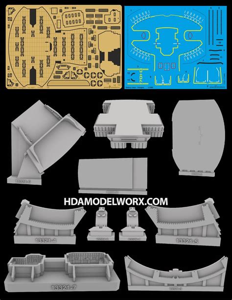 GALAXY CLASS HANGERS for the USS ENTERPRISE D 1/1400 Scale