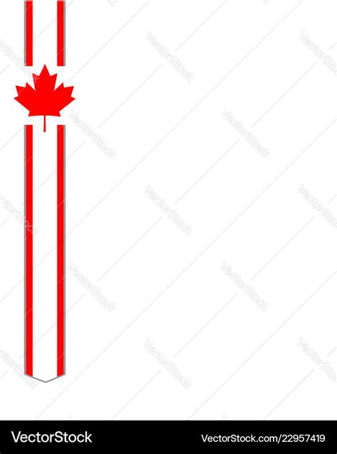 Canadian flag symbol ribbon frame Royalty Free Vector Image