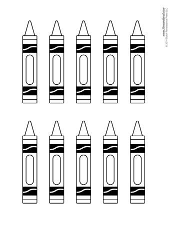 Crayon Templates - Blank - Tim's Printables